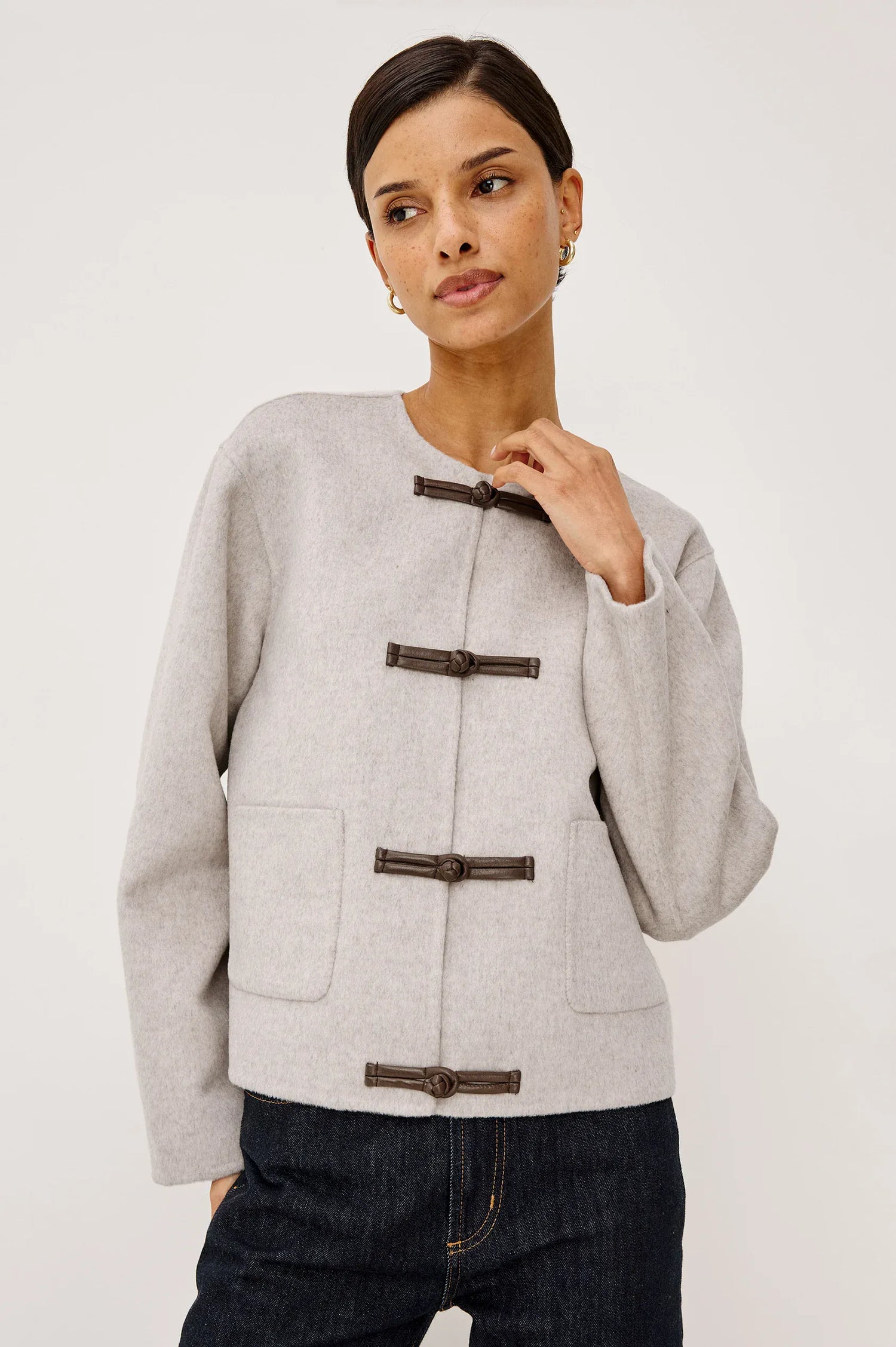 Rails Shirts & Tops Rails - Diedre jacket in heather oat