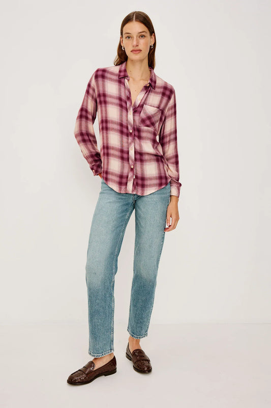 Rails Shirts & Tops Rails - Hunter shirt Faded Plum Ivory