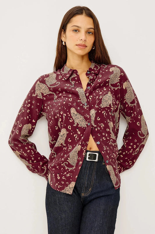 Rails Shirts & Tops Rails - Kate top in Oxblood Leopard