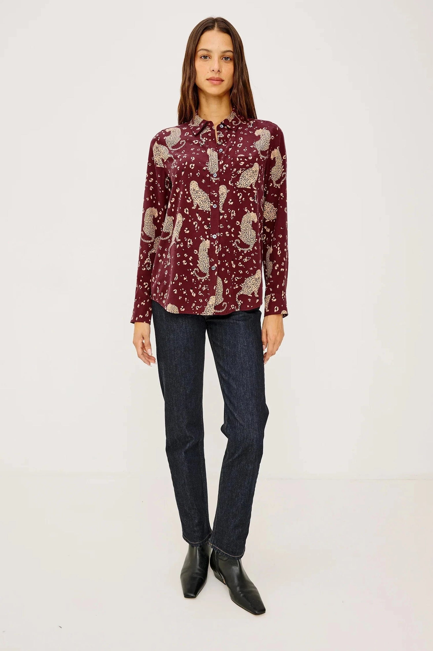 Rails Shirts & Tops Rails - Kate top in Oxblood Leopard