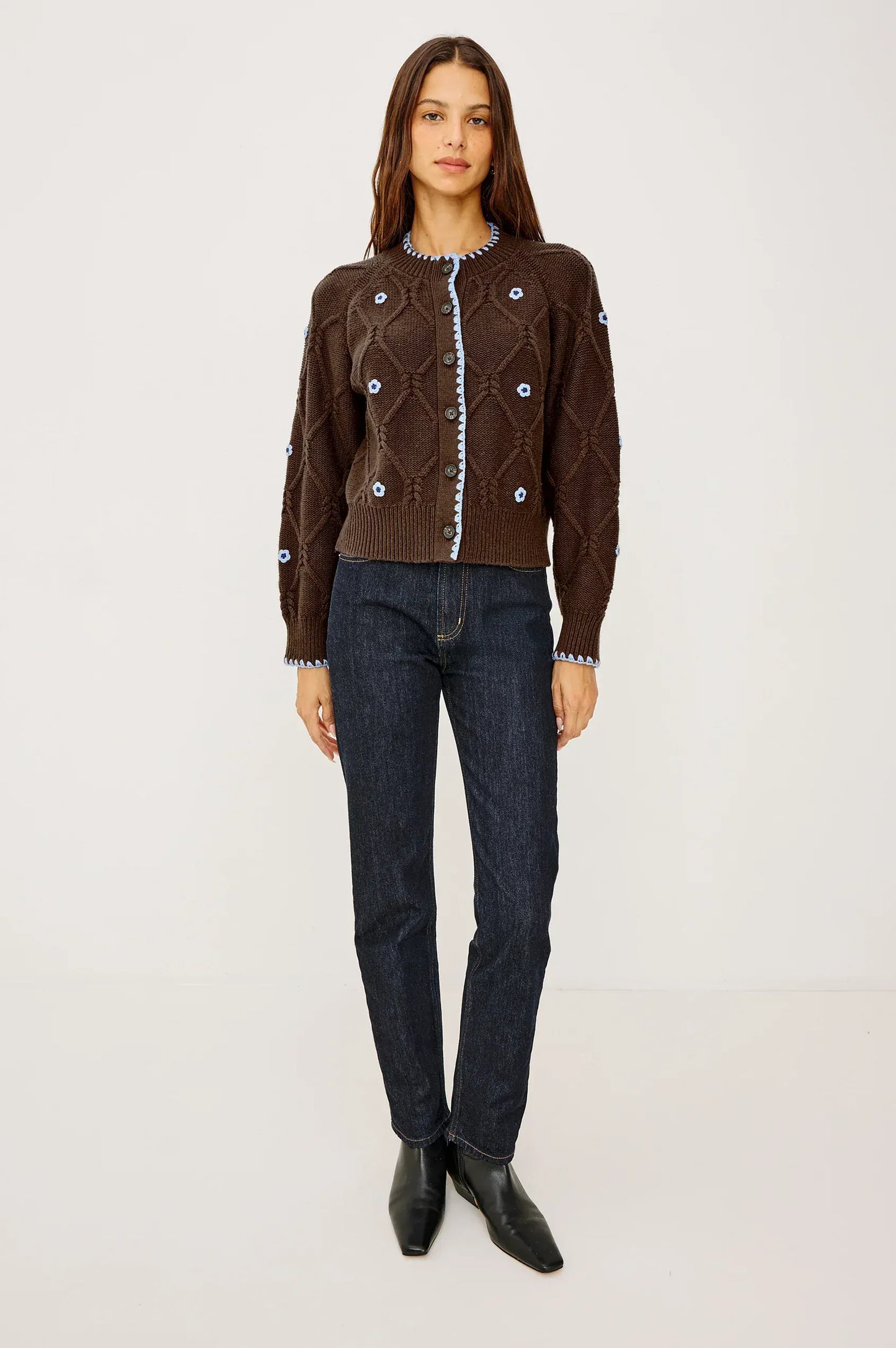 Rails Shirts & Tops Rails - Laurie Cardigan in Walnut Daisy