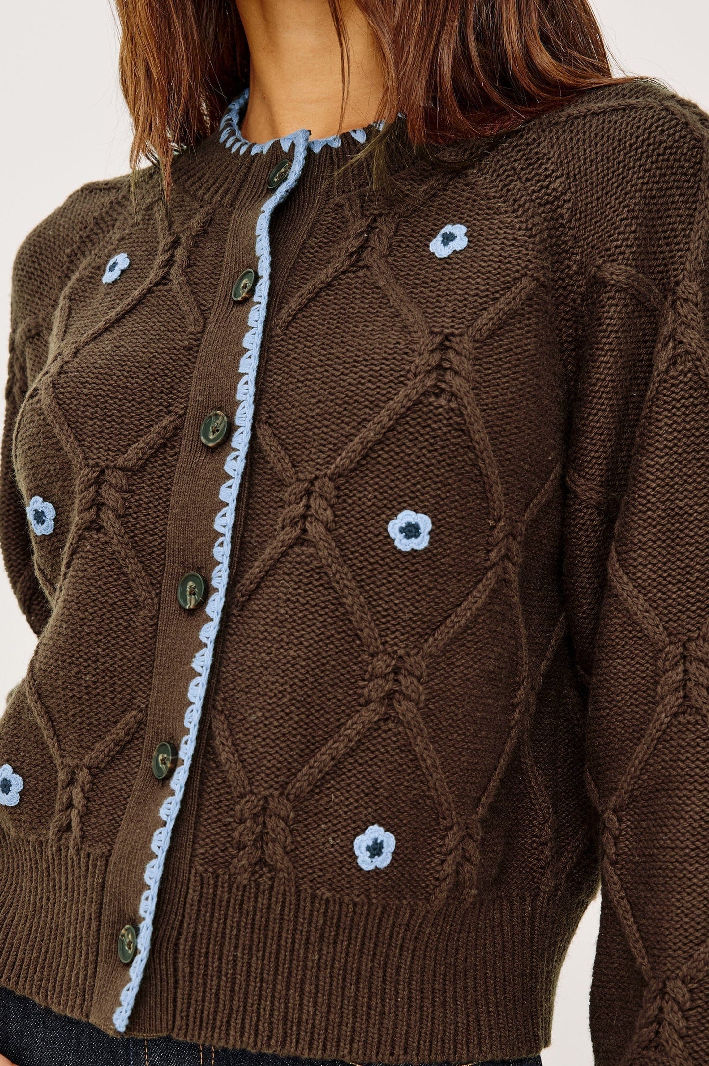 Rails Shirts & Tops Rails - Laurie Cardigan in Walnut Daisy