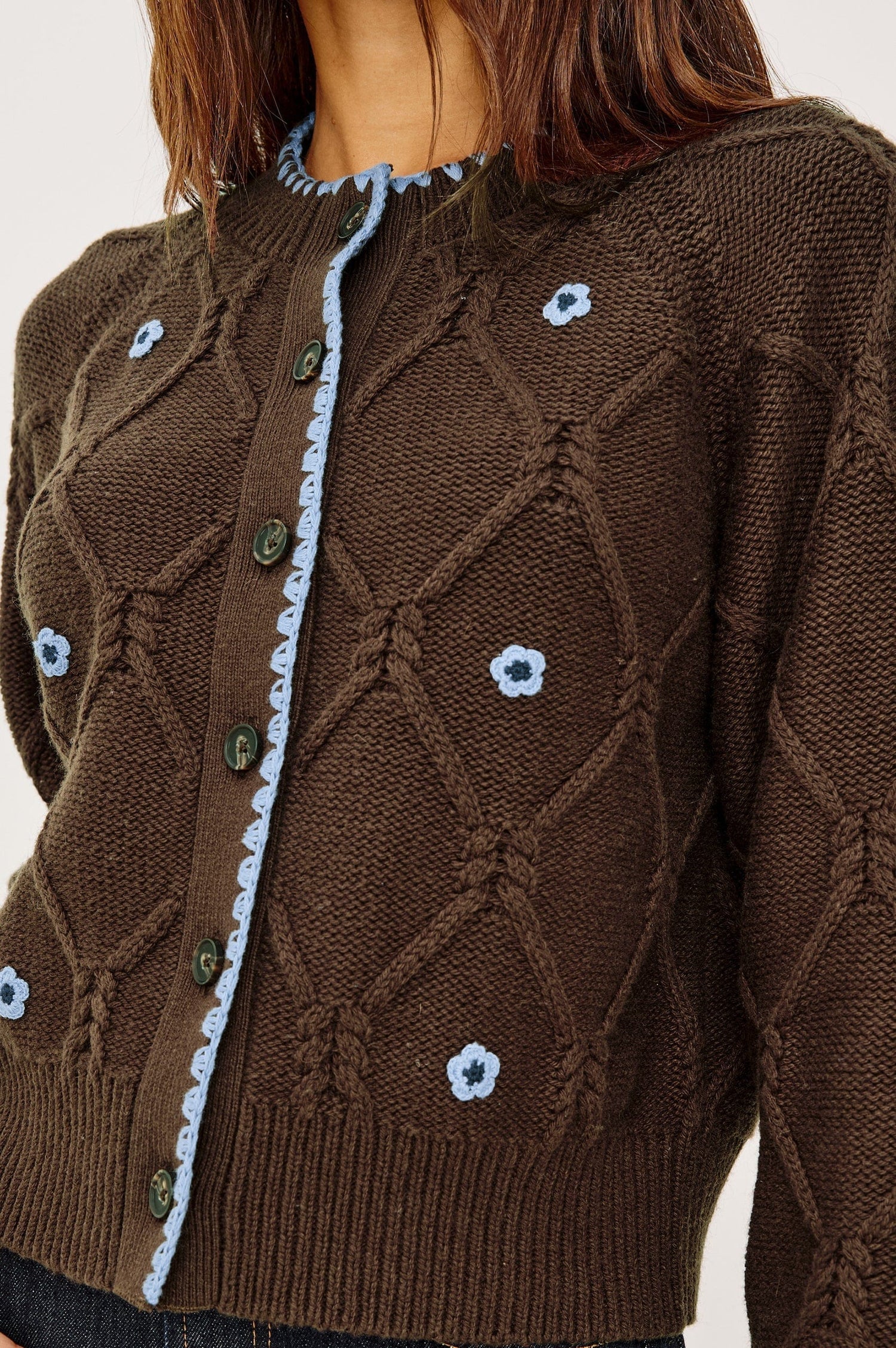 Rails Shirts & Tops Rails - Laurie Cardigan in Walnut Daisy
