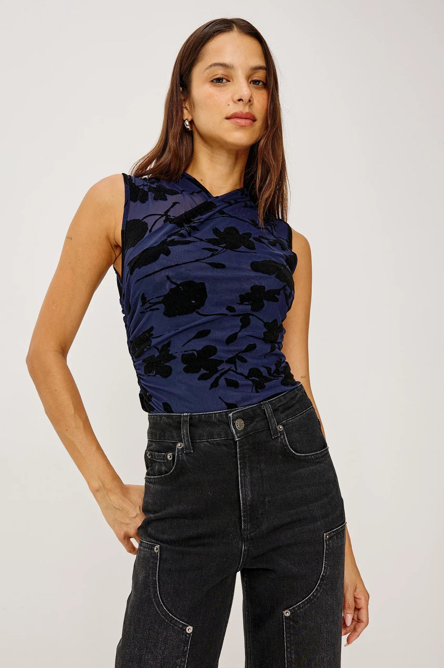 Rails Shirts & Tops Rails - Lauris top in navy tossed roses