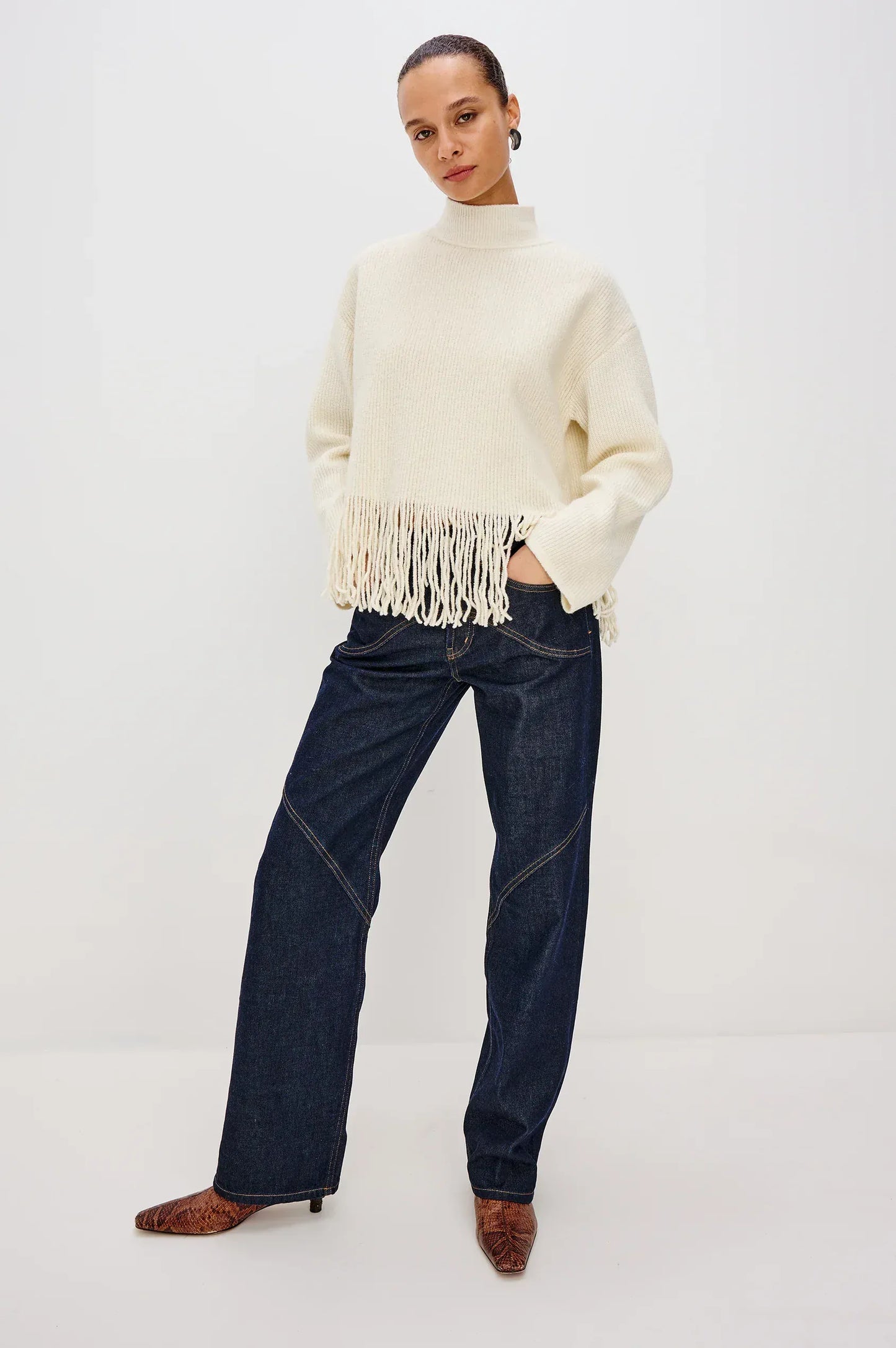Rails Shirts & Tops Rails - Lise Sweater in Ivory Fringe