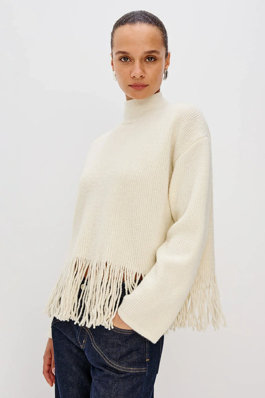 Rails Shirts & Tops Rails - Lise Sweater in Ivory Fringe