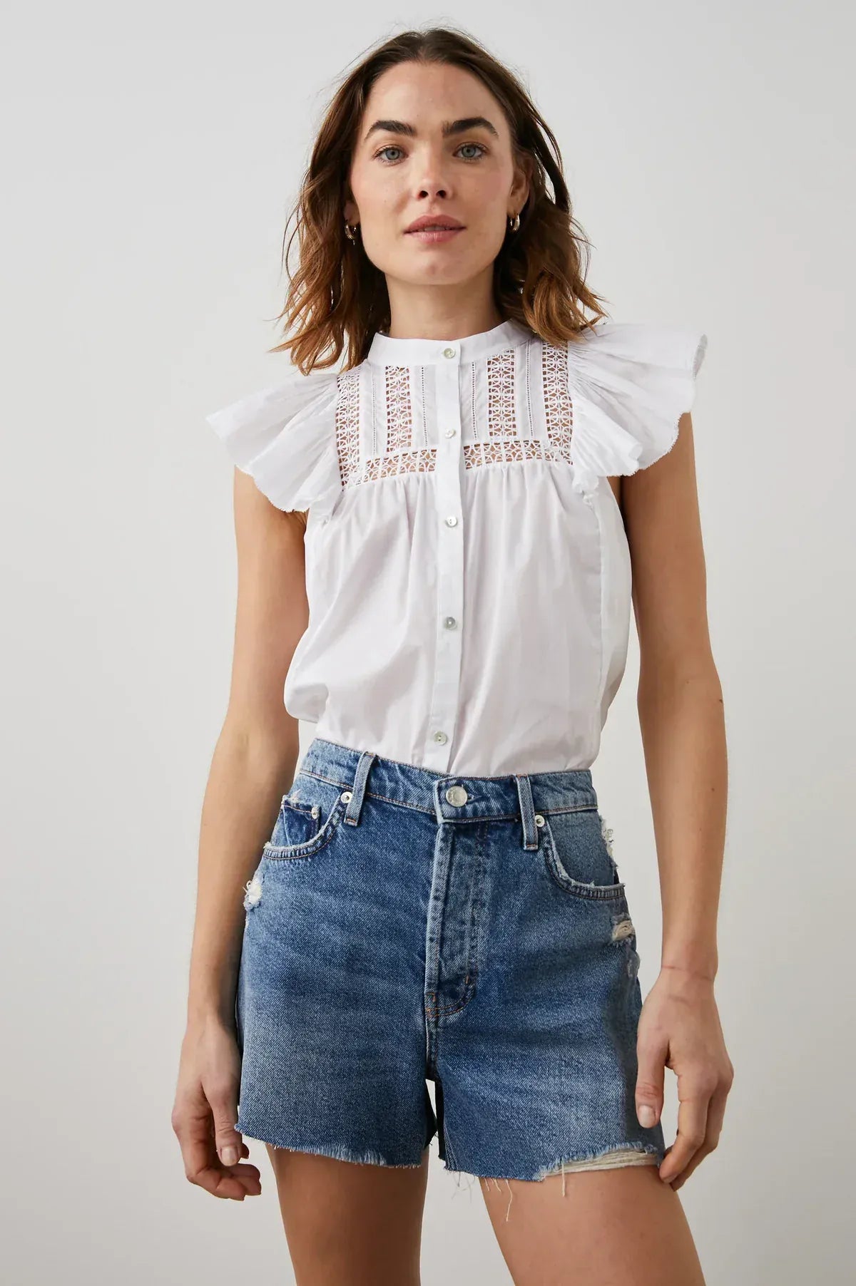 Rails Shirts & Tops Rails - Louella top in beach white