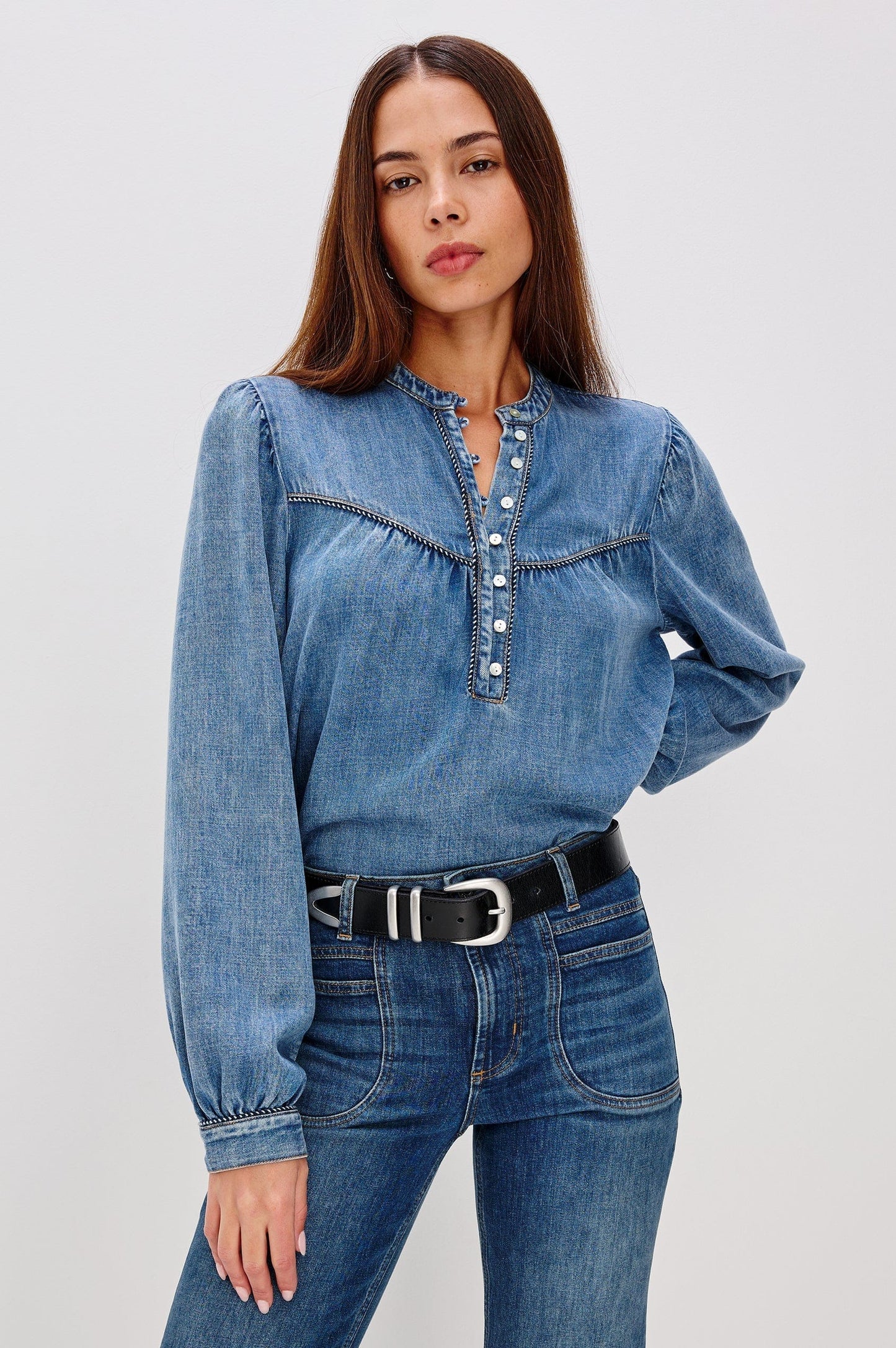 Rails Shirts & Tops Rails - Sunna Top in Blue Stone