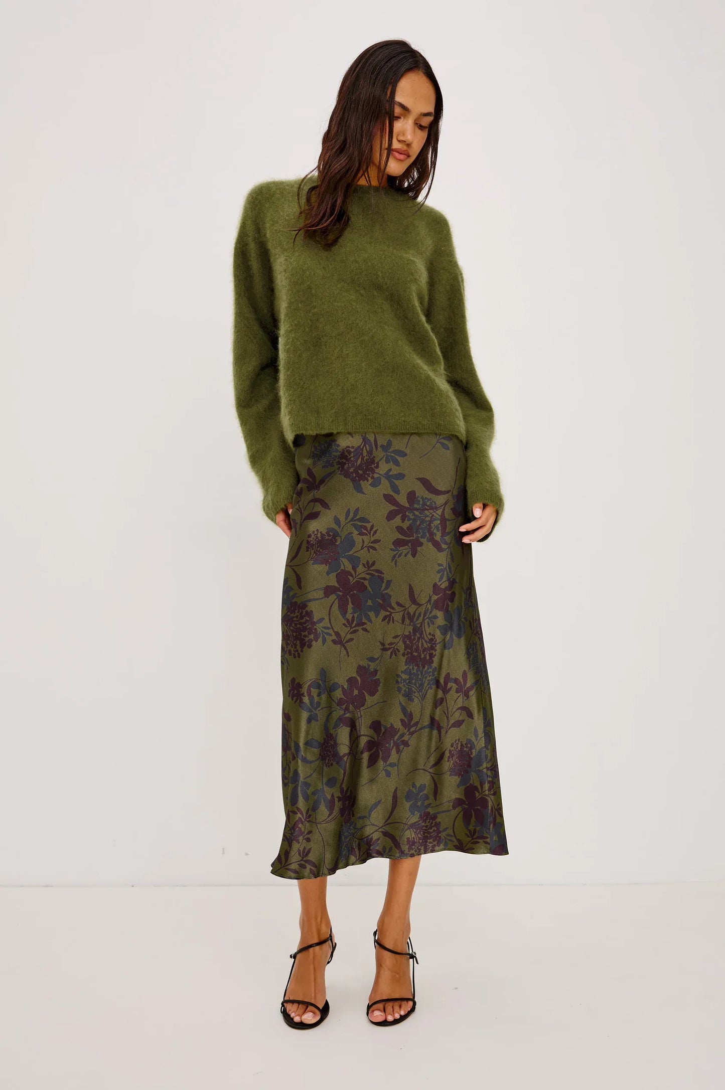 Rails Skirts Rails - Anya Skirt in olive dahlia