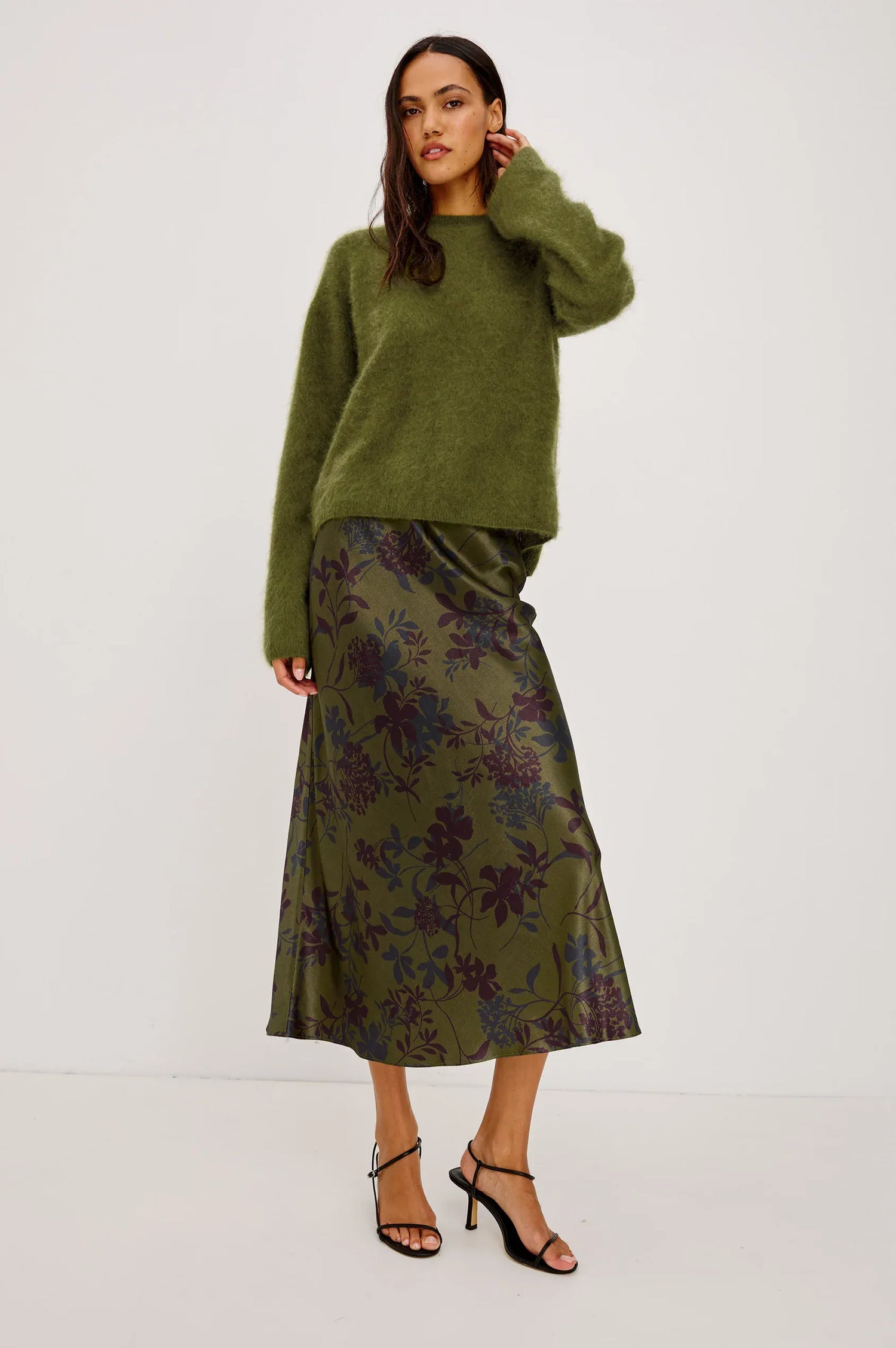 Rails Skirts Rails - Anya Skirt in olive dahlia