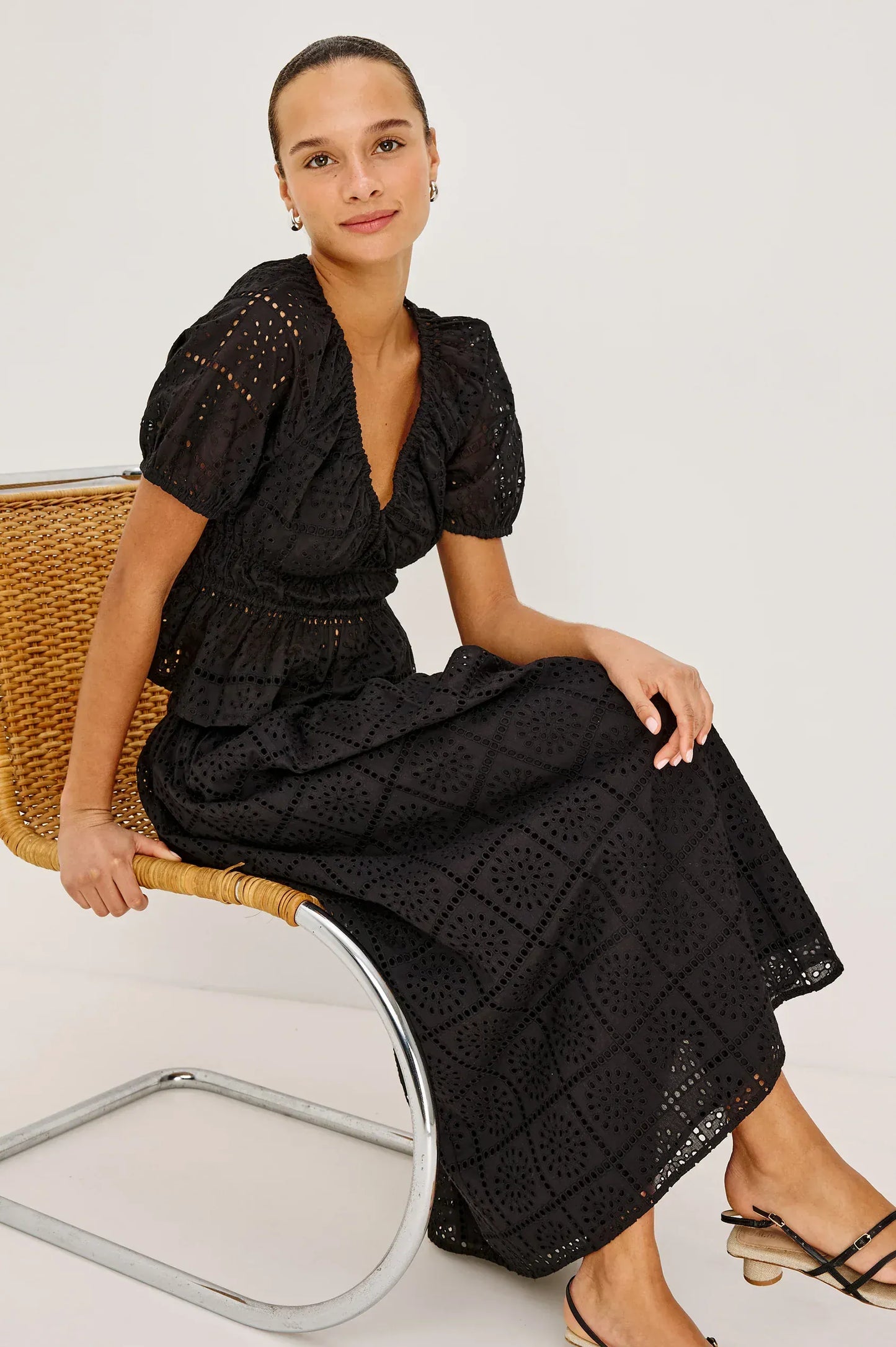 Rails Skirts Rails - Dax Skirt in Black grid embroidery