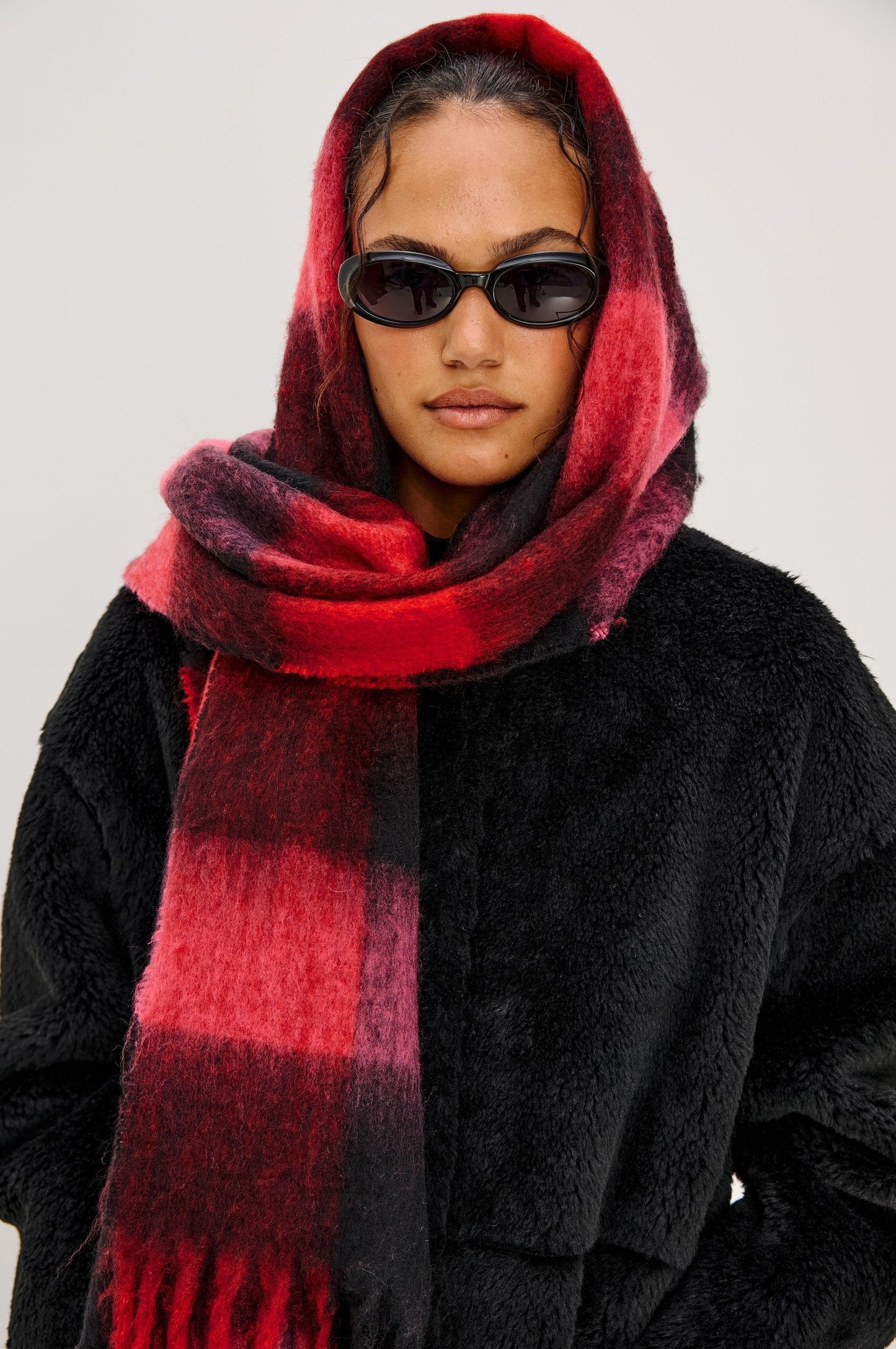 Rails Sweaters O/S Rails - Oslo Scarf in Scarlet Onyx Pink