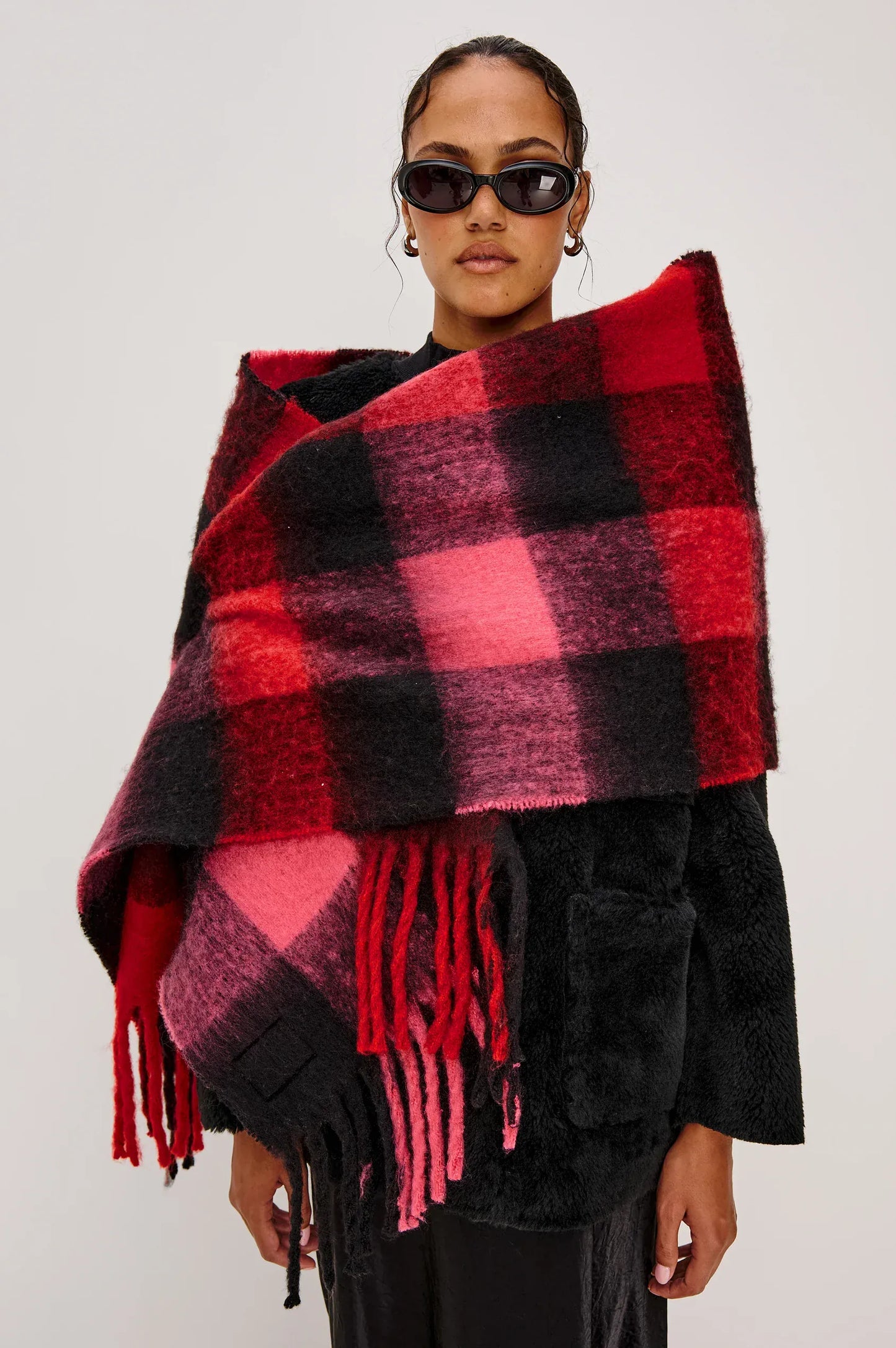 Rails Sweaters O/S Rails - Oslo Scarf in Scarlet Onyx Pink