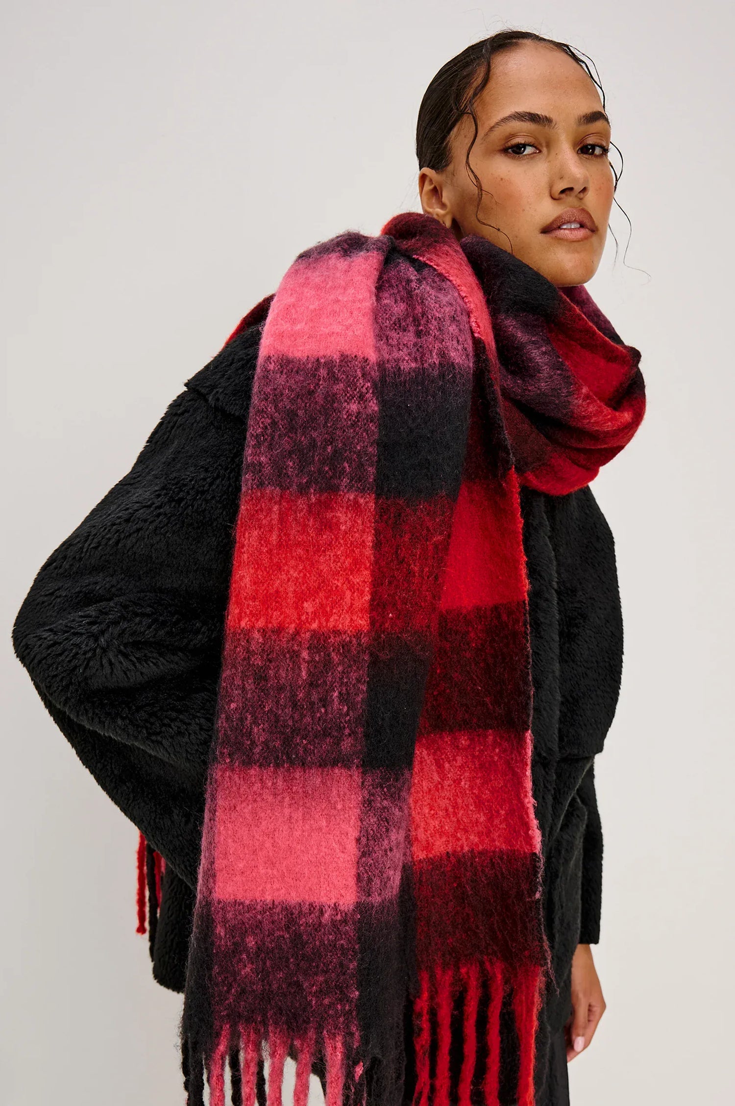 Rails Sweaters O/S Rails - Oslo Scarf in Scarlet Onyx Pink