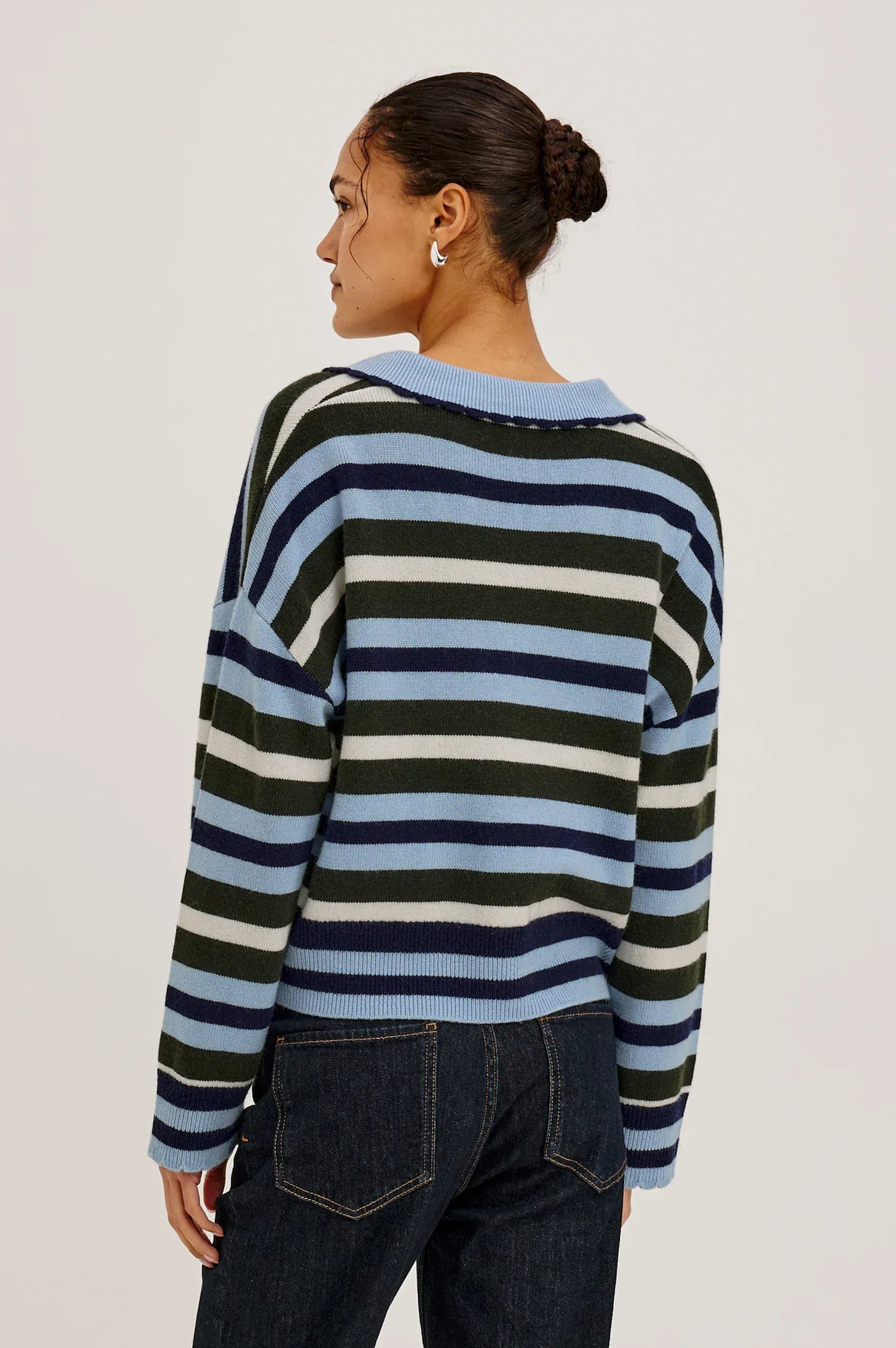 Rails Sweaters Rails - Delora Sweater in sky forest stripe