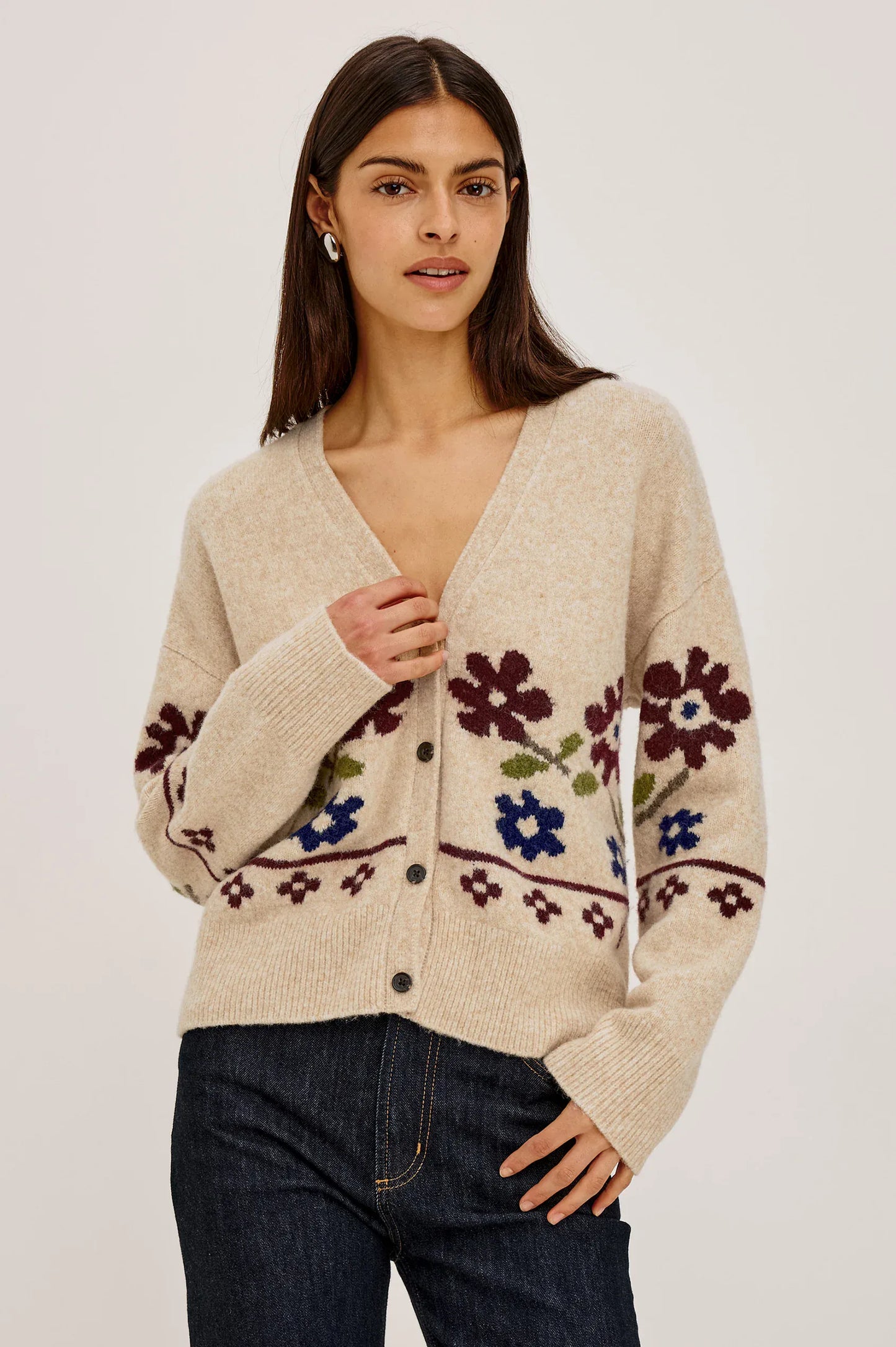 Rails Sweaters Rails - Saffron sweater in oat floral