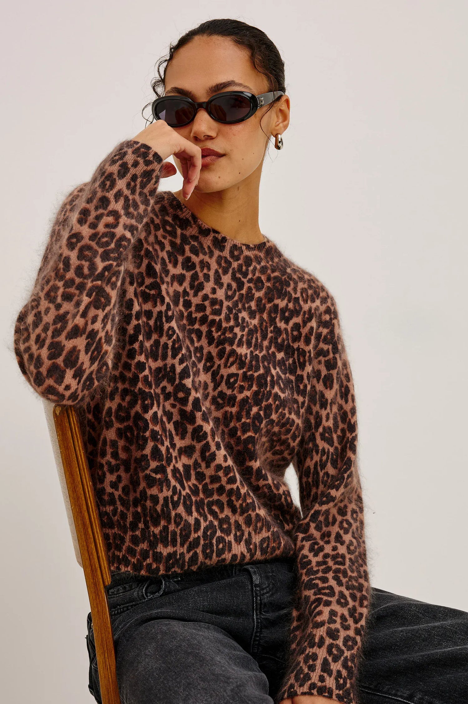 Rails Sweaters Rails - Sofia Leopard sweater in brown nala