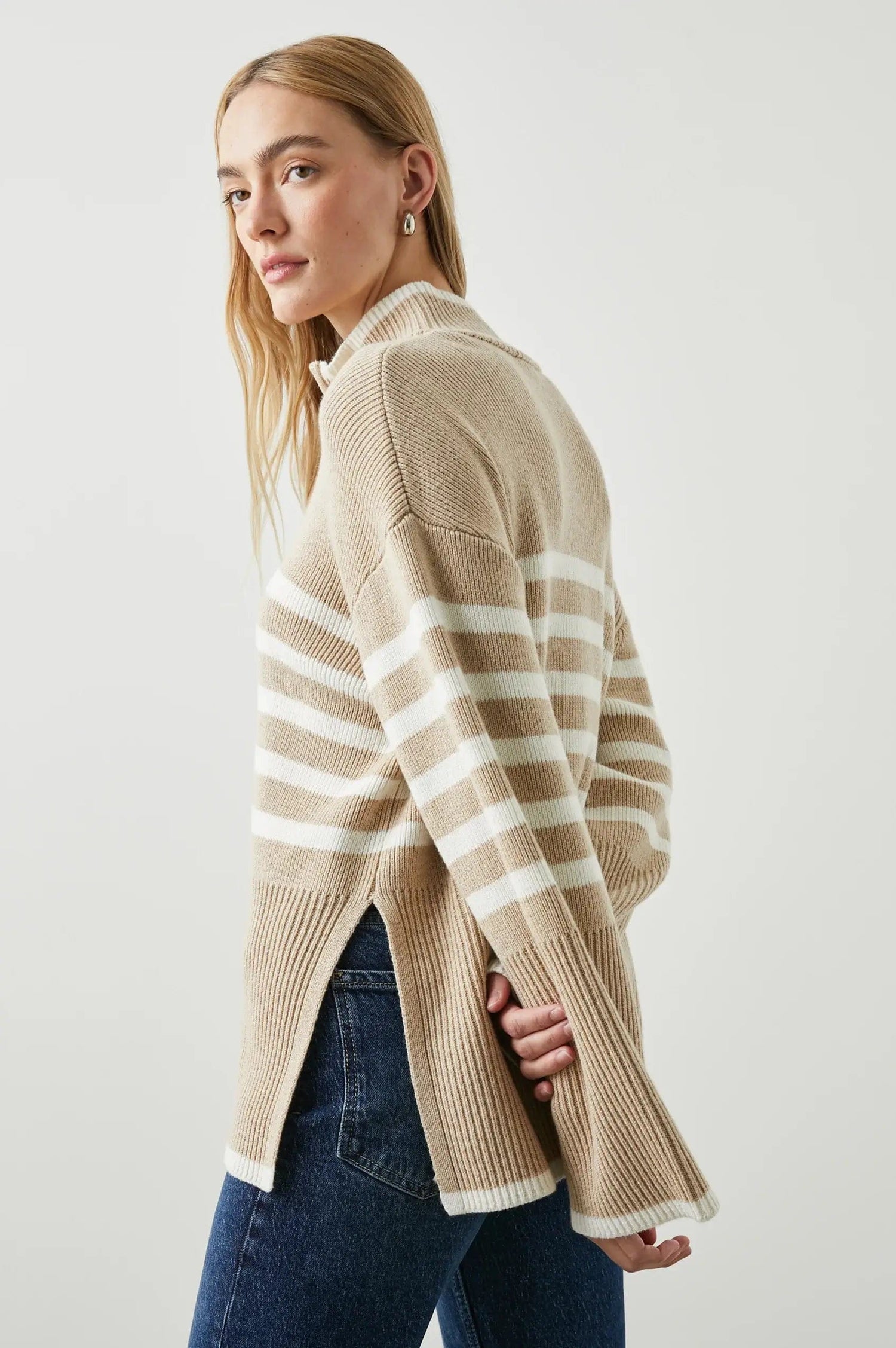 Rails Sweaters Rails - Tessa Sweater in Sand Stripe
