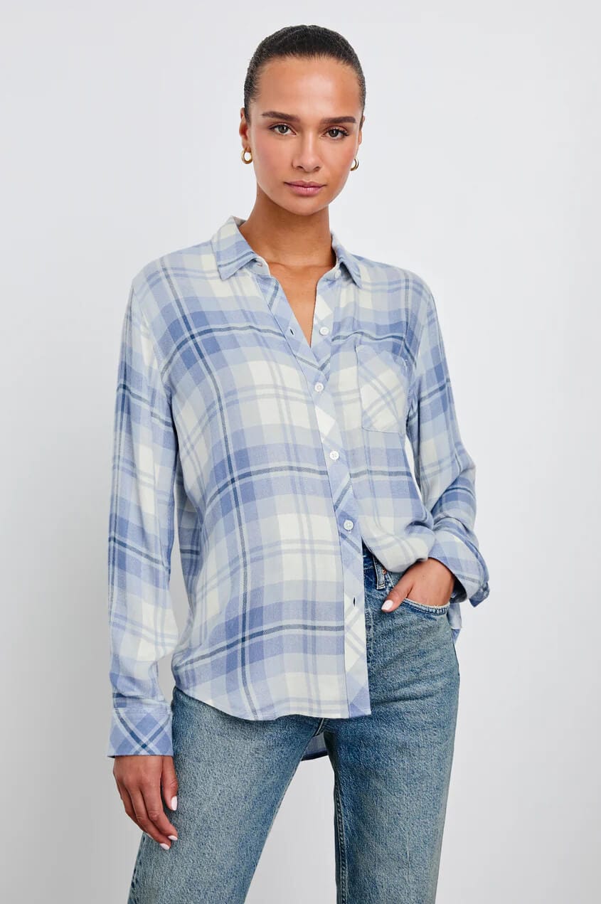 Rails Tops Rails - Hunter shirt in Bluebell snow