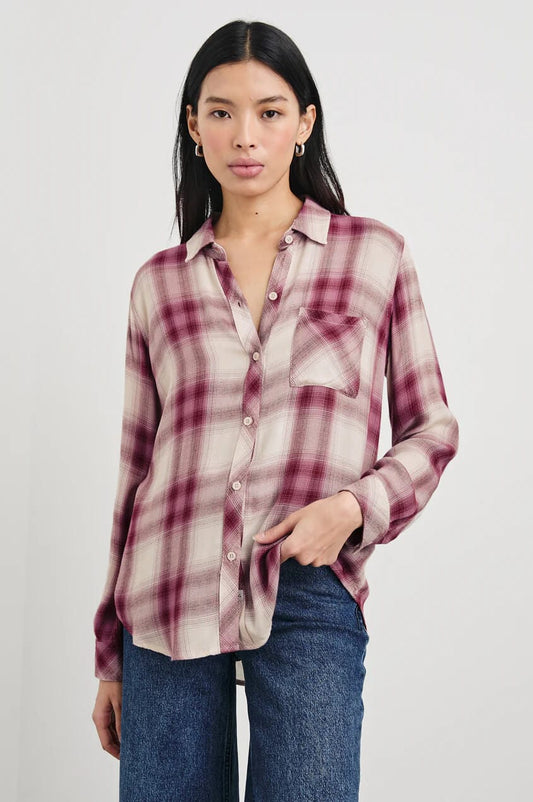 Rails Tops Rails - Hunter shirt in Faded Plum