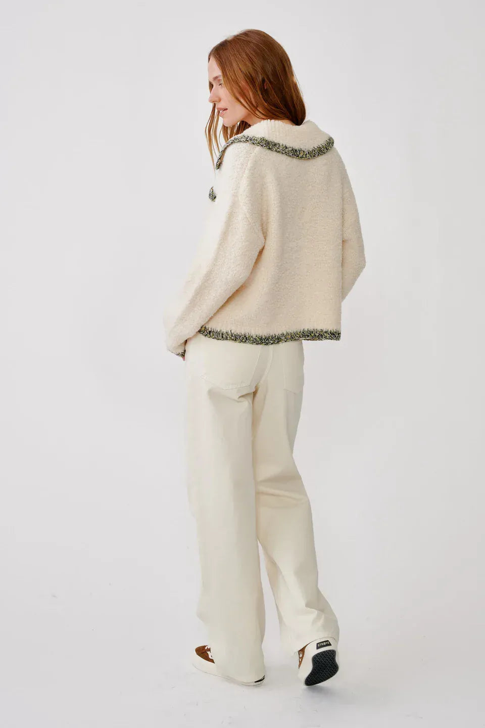 sablyn Knitwear Sablyn - Phoebe knit jacket in gardenia