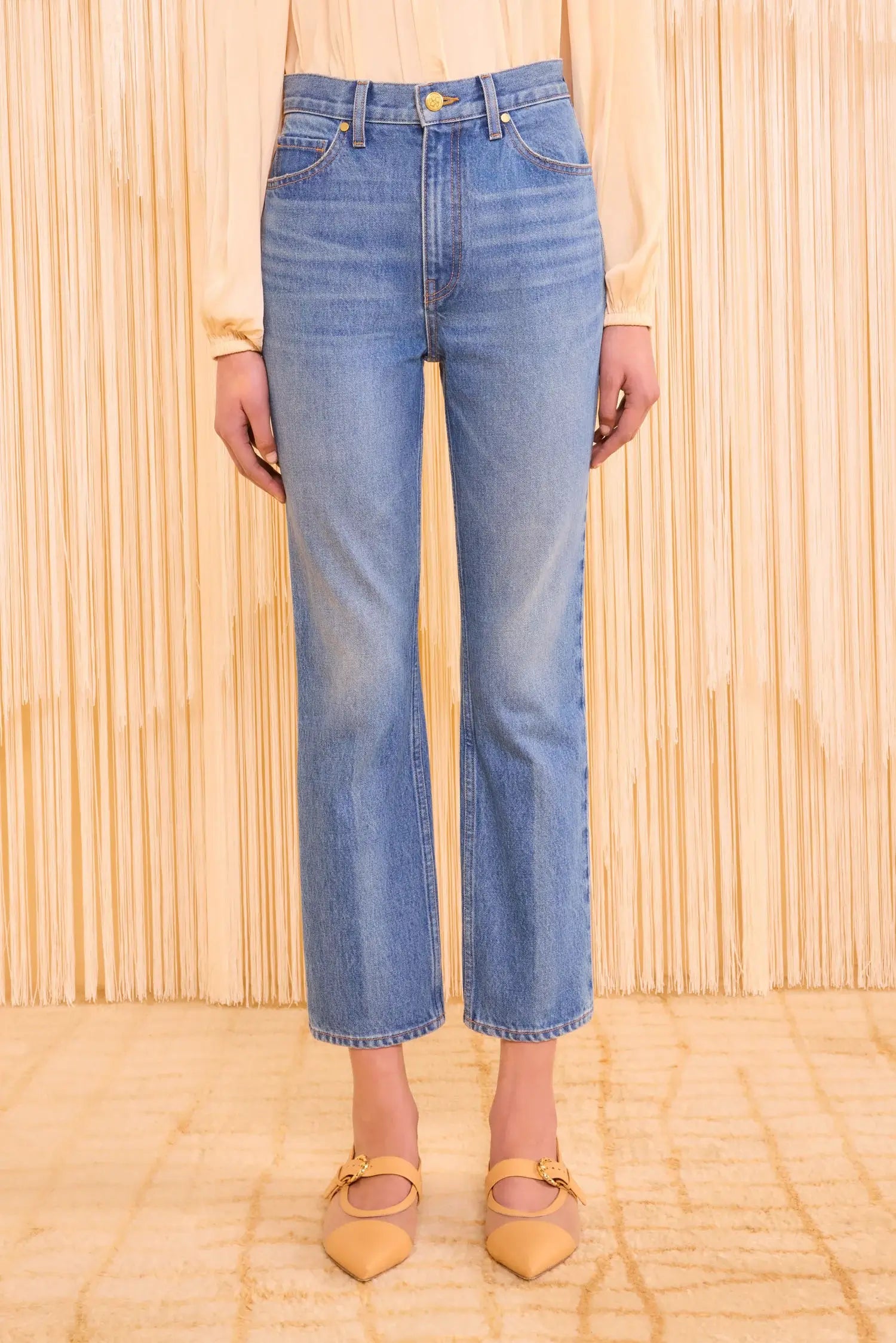 Ulla Johnson Jeans Ulla Johnson - Agnes Cropped Jean in Danube