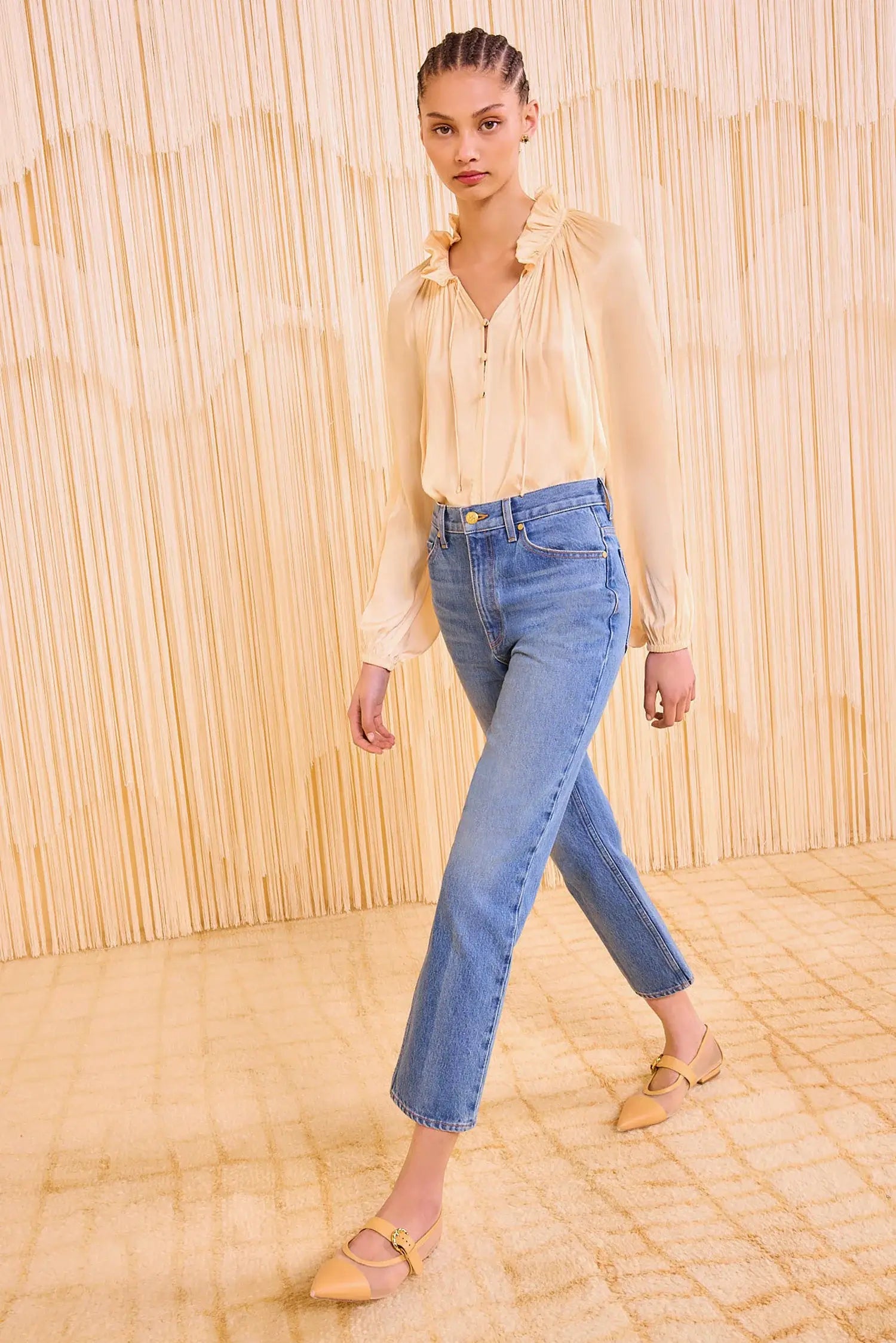 Ulla Johnson Jeans Ulla Johnson - Agnes Cropped Jean in Danube