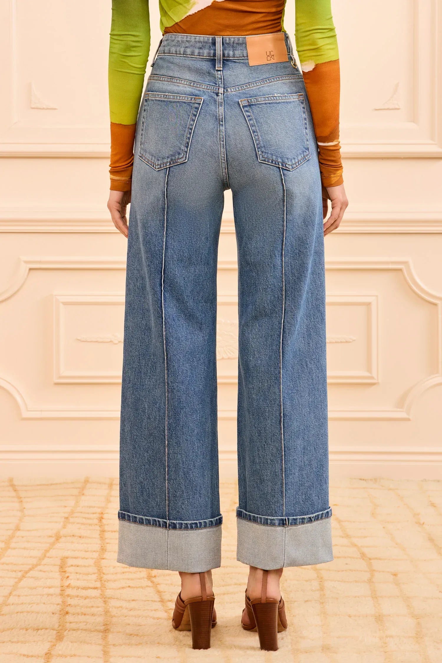 Ulla Johnson Jeans Ulla Johnson - The Stretch Genevieve Pintuck Jean in Danube