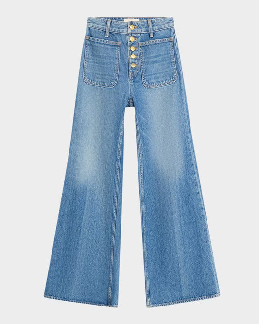Ulla Johnson Jeans Ulla Johnson - The Stretch Lou Kick-Flare Jeans in Danube