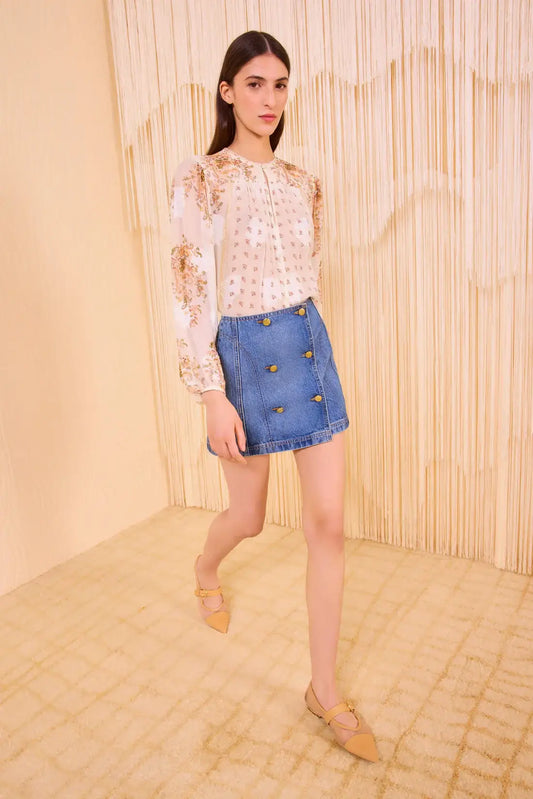 Ulla Johnson Skirts 6 Ulla Johnson - Clara Mini Skirt in Danube