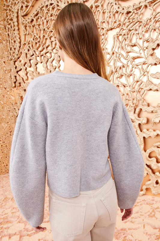 Ulla Johnson Tops Ulla Johnson - Hadley Merino Wool Cardigan - Heather Grey