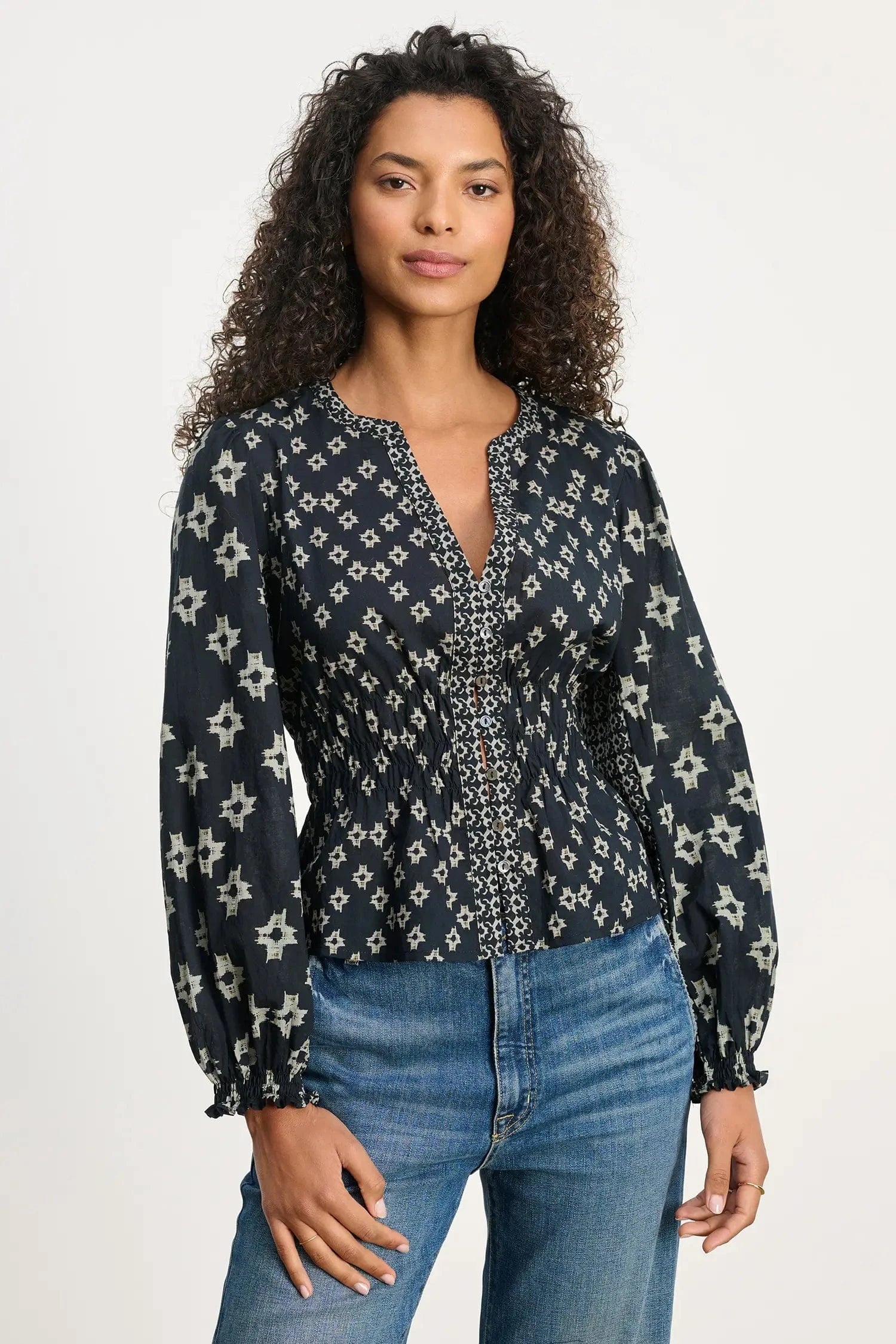 Velvet Blouses Velvet - Charlotte Boho top in Midnight