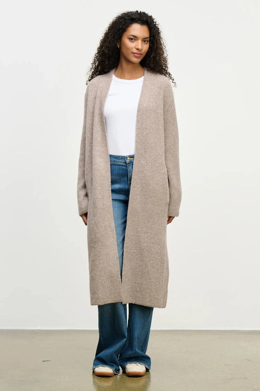 Velvet Blouses Velvet - Misha duster cardigan in Tan