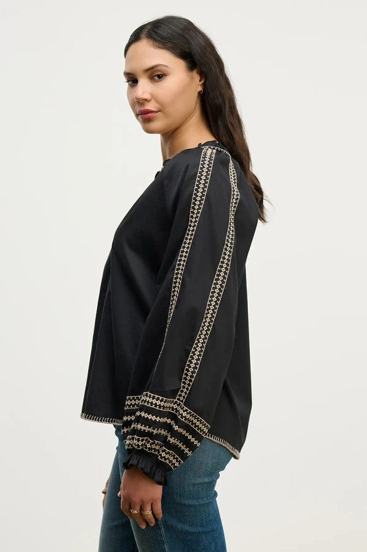 Velvet Blouses Velvet - Scarlett L/S top in Black