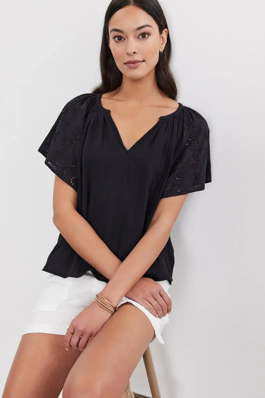 Velvet Blouses Velvet - Tish top in Black