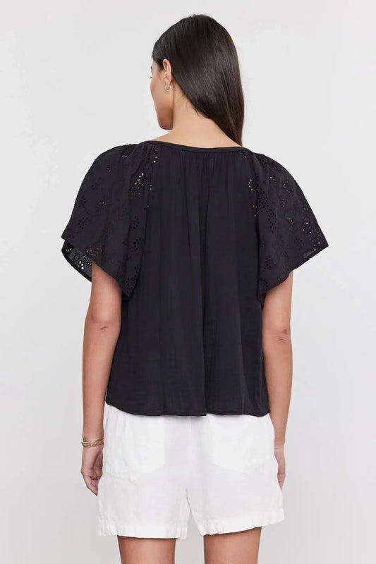 Velvet Blouses Velvet - Tish top in Black
