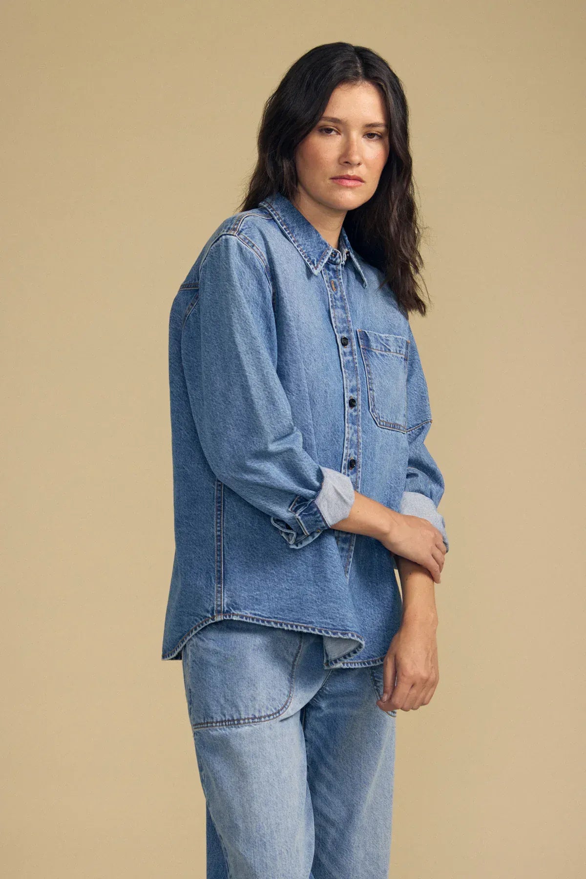 Velvet Coats & Jackets Velvet - Clementine denim shirt