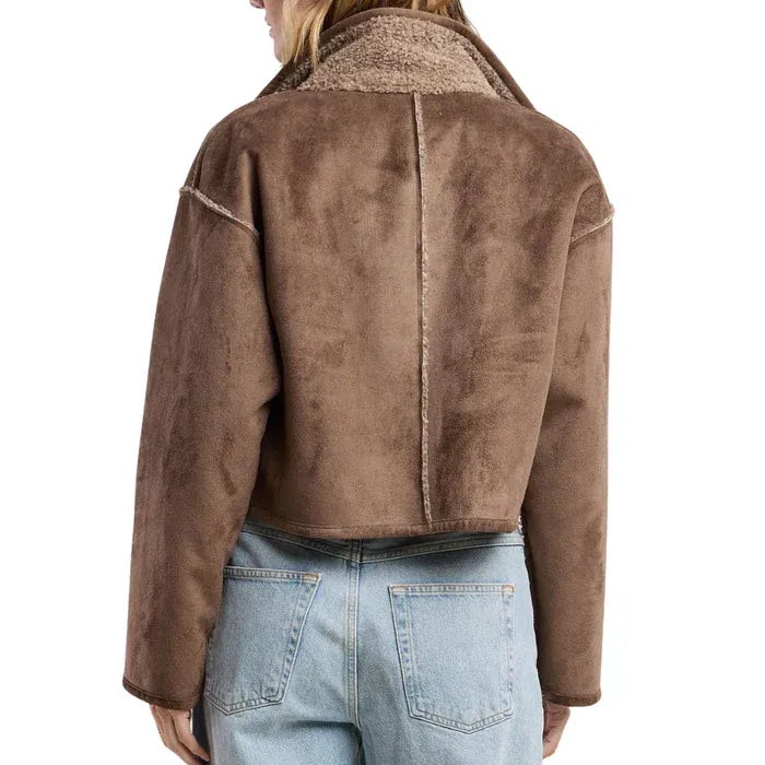 Velvet Coats & Jackets Velvet - Esme Reversible Jacket in Faded Coco