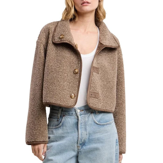 Velvet Coats & Jackets Velvet - Esme Reversible Jacket in Faded Coco