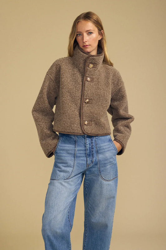 Velvet Coats & Jackets Velvet - Esme Reversible Jacket in Faded Coco
