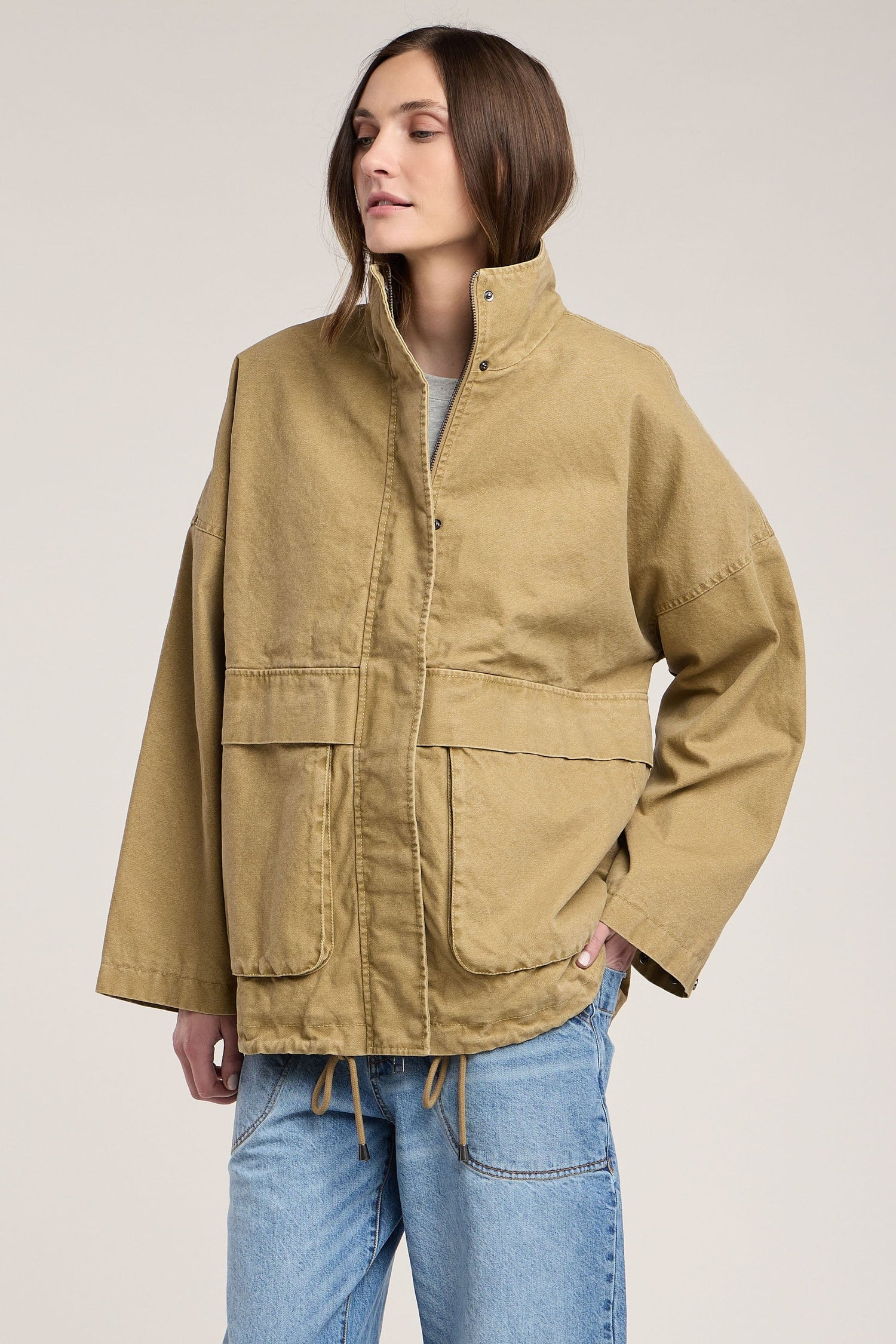 Velvet Coats & Jackets Velvet - Hunter Parka Jacket in Barley