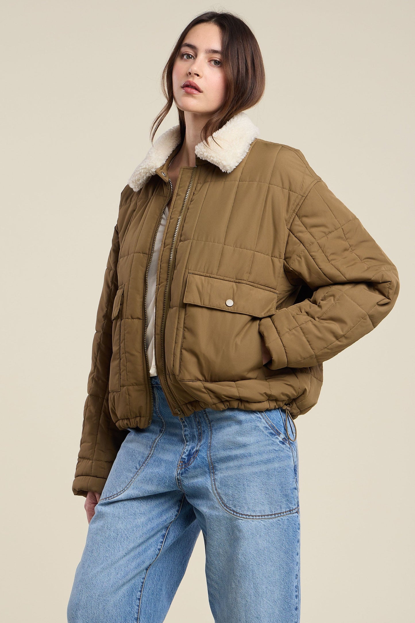 Velvet Coats & Jackets Velvet - Noa Collared Jacket in Outback