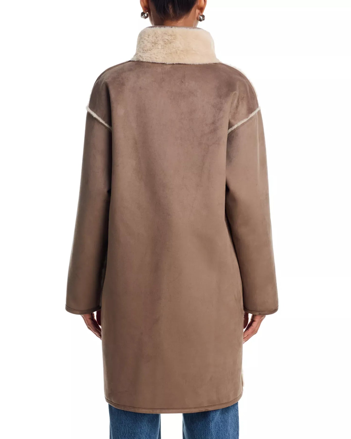 Velvet Coats & Jackets Velvet - Yves Suede fur coat in faded coco