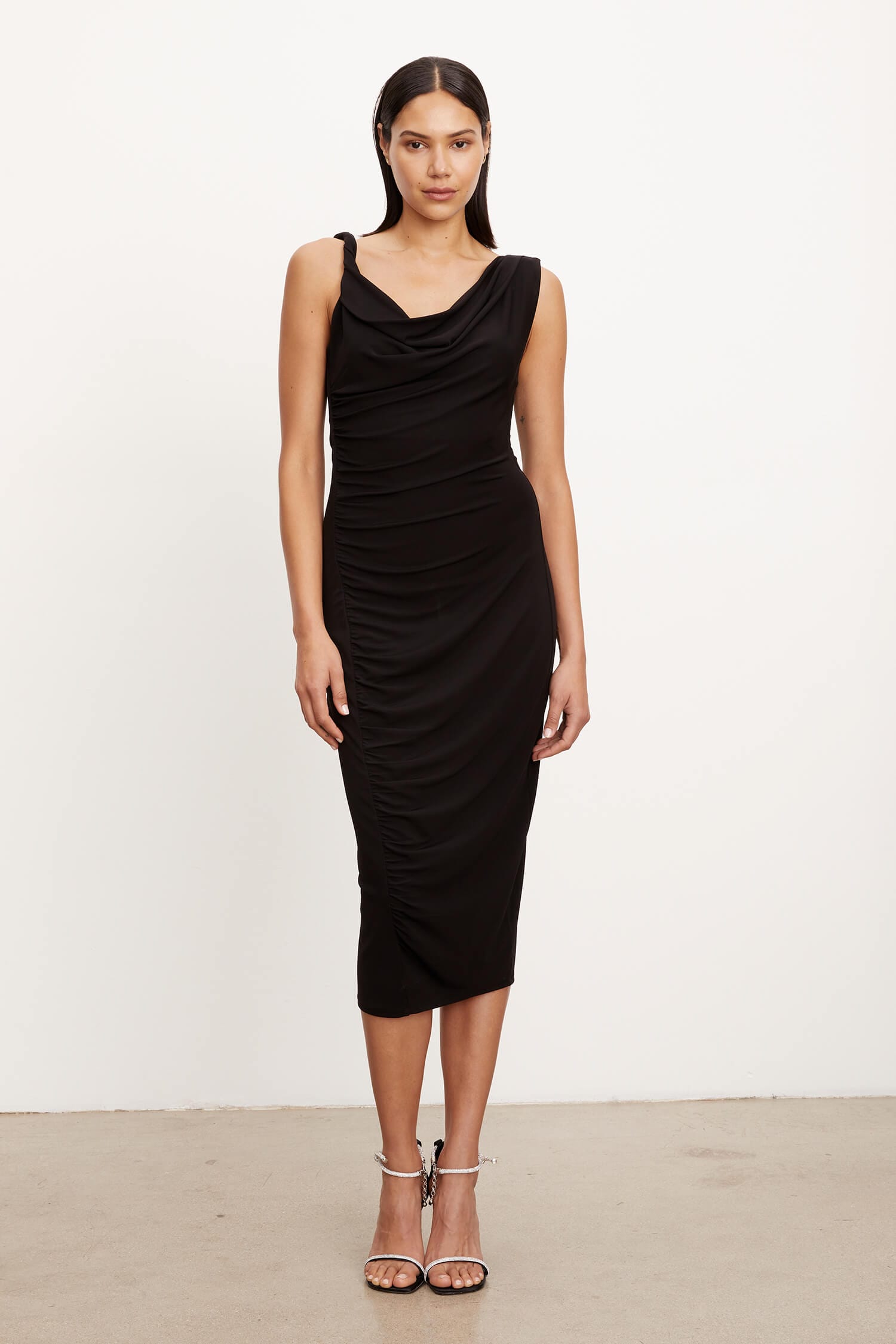 Velvet dress Velvet - Fifi Drape Dress in Black