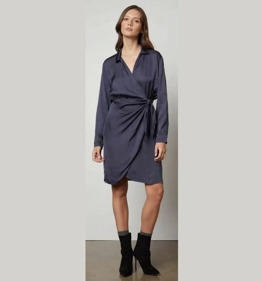 Velvet dress Velvet - Juni Wrap dress in Baltic