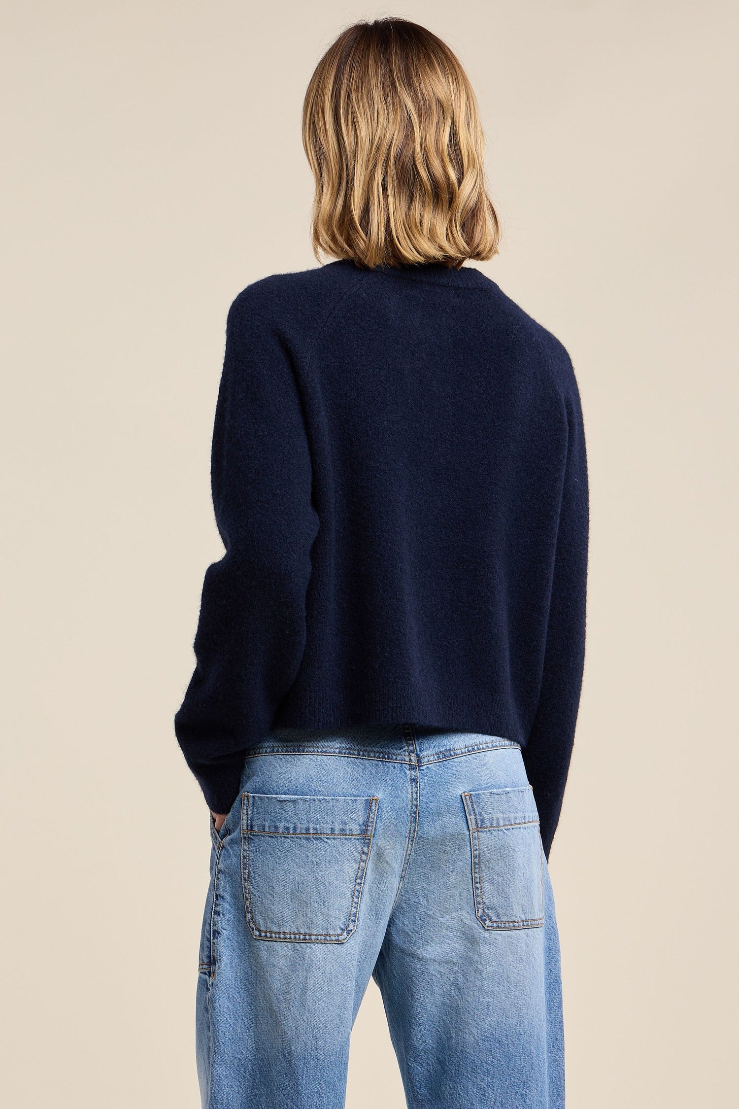 Velvet Knitwear Velvet - Chelsea Cardigan sweater in ink blue