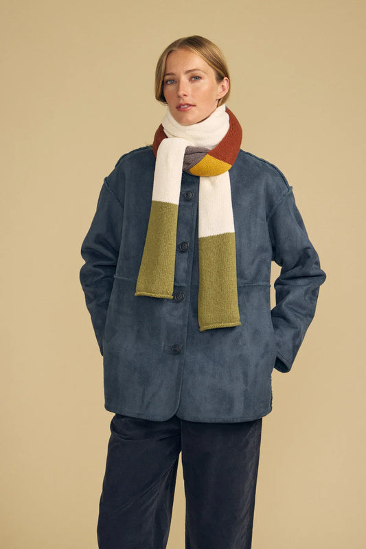 Velvet Scarves & Shawls OS Velvet - Jade Striped Scarf