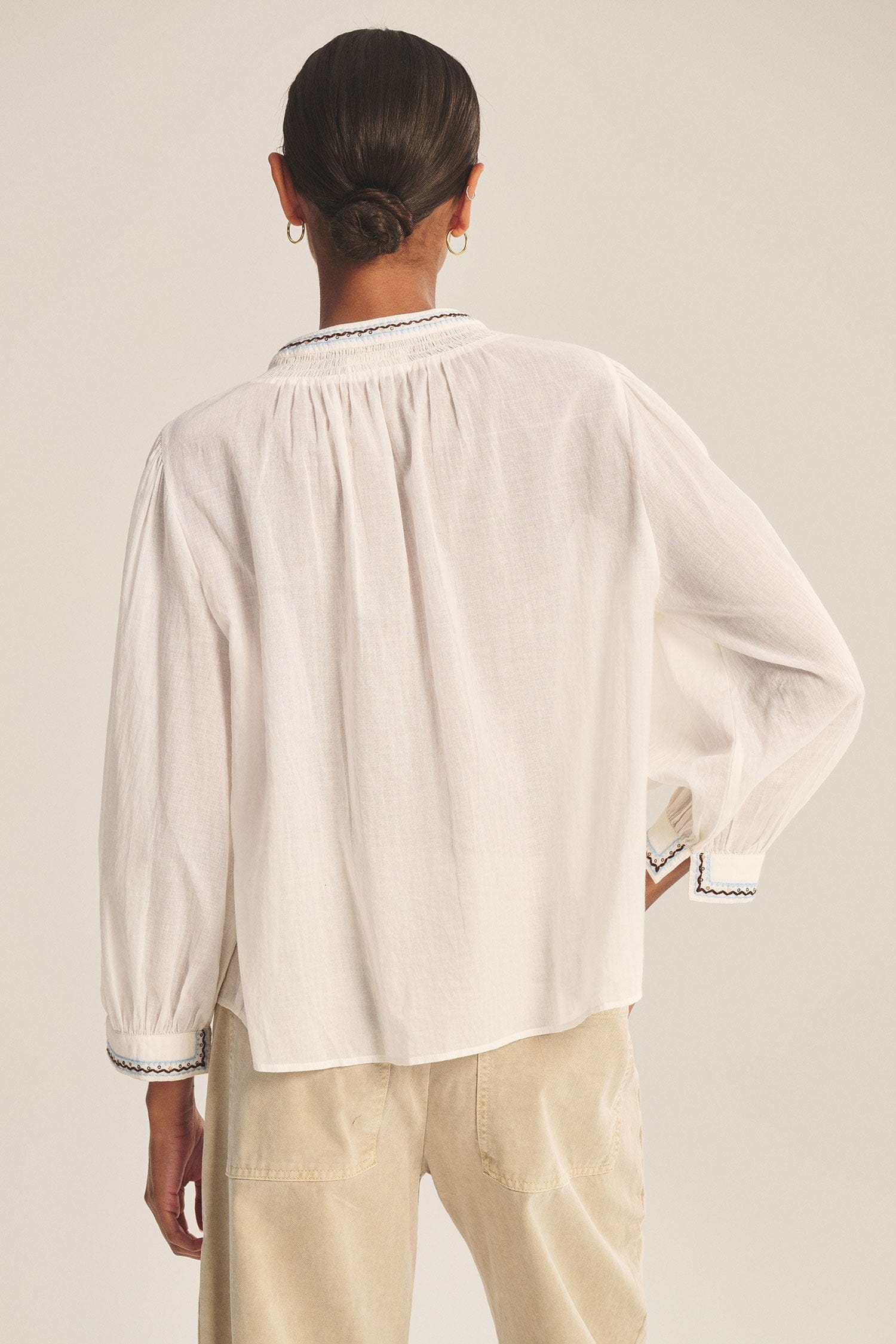 Velvet Shirts & Tops Velvet - Ariana top in cream