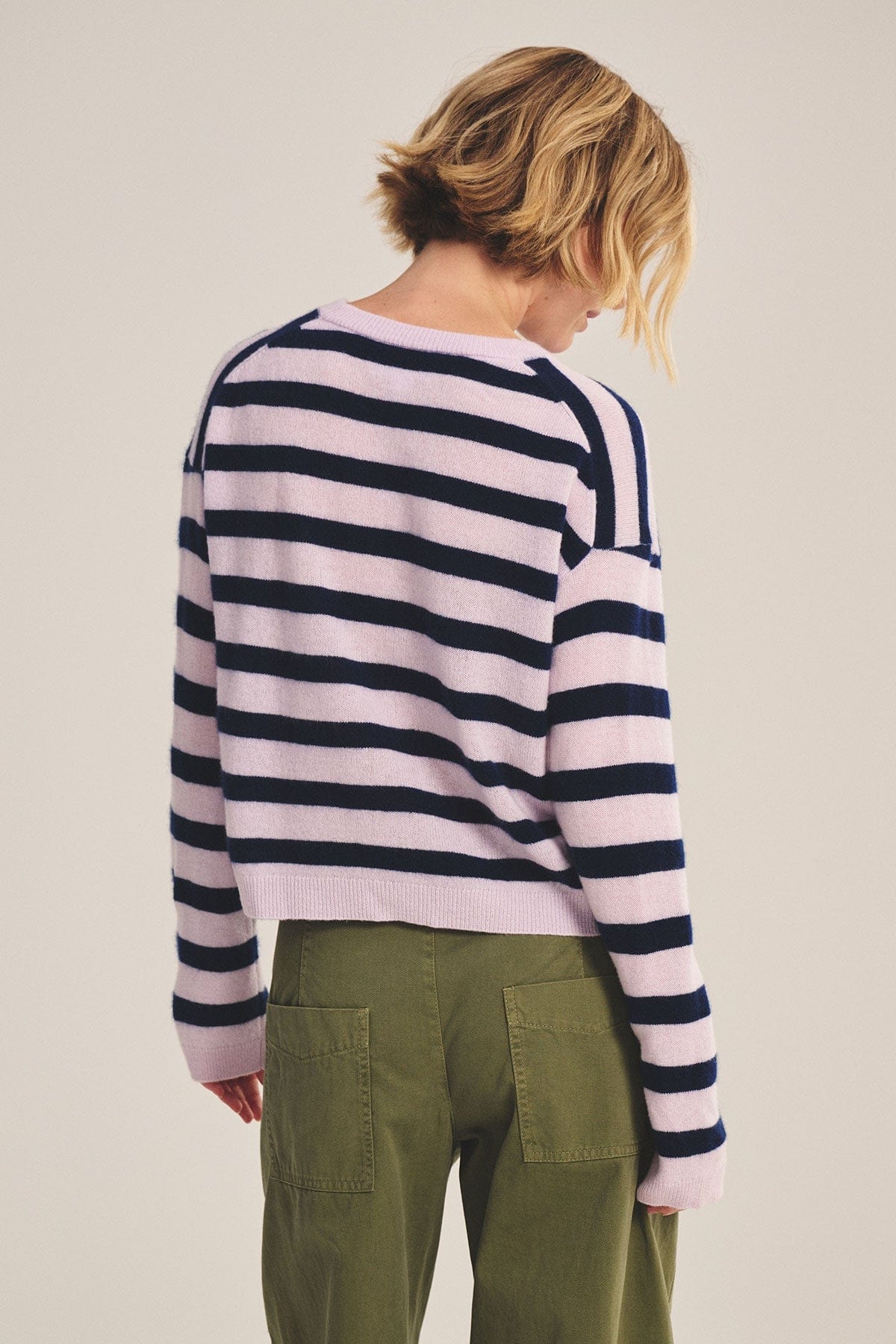 Velvet Tops Velvet - Agnese L/S crew sweater in lilac