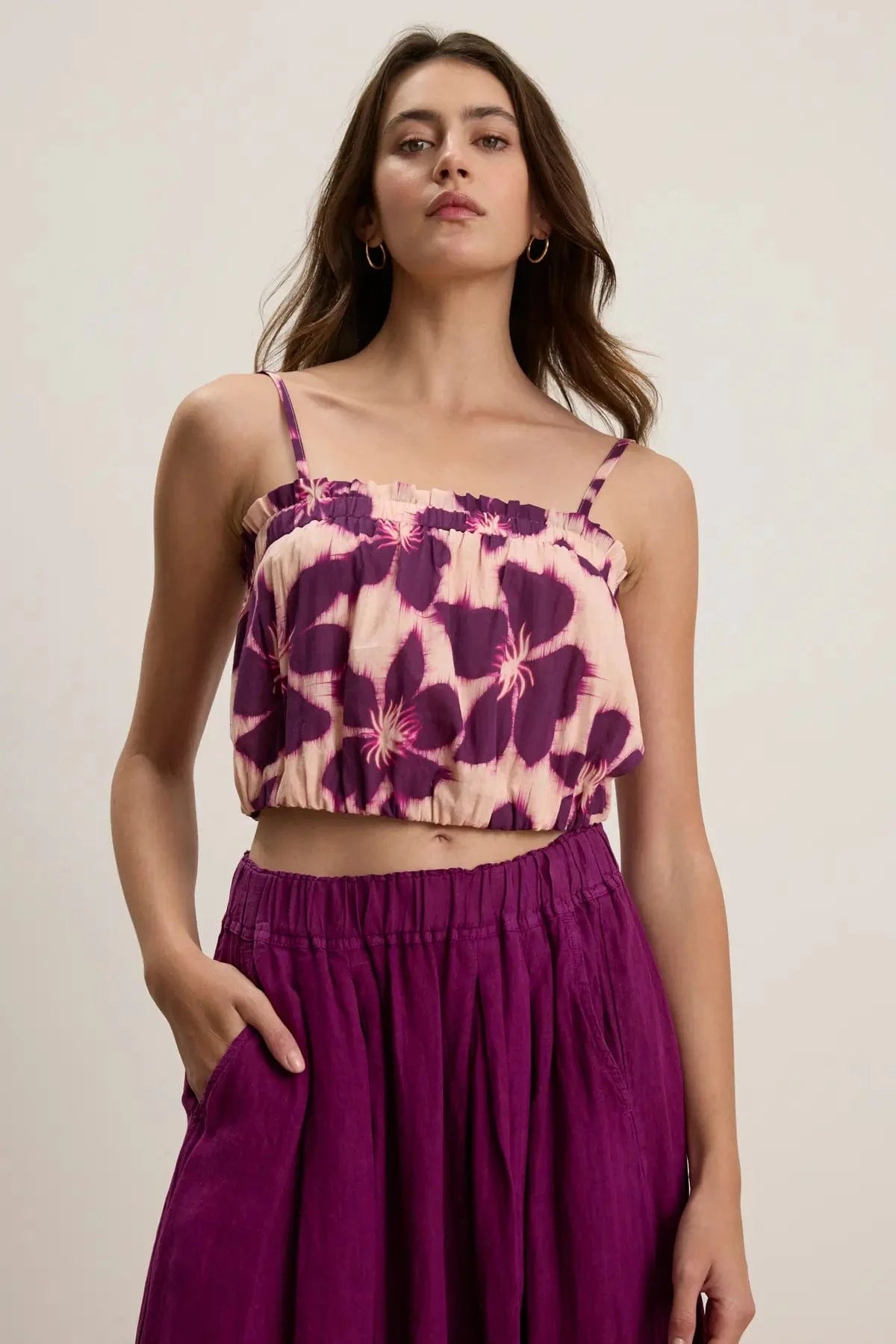 Velvet Tops Velvet - Alice top in Berry
